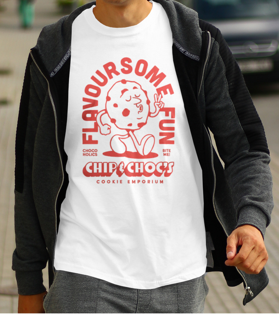 Flavoursome Fun Choco Holics Chip Choc'S Cookie Emporium Bite Me T-Shirt