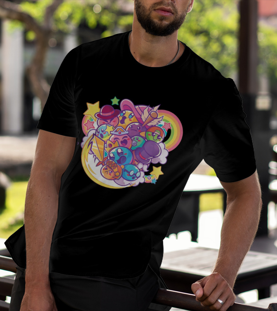 Terraria Merch Town Slime Rainbow Star Hat Collection T-Shirt