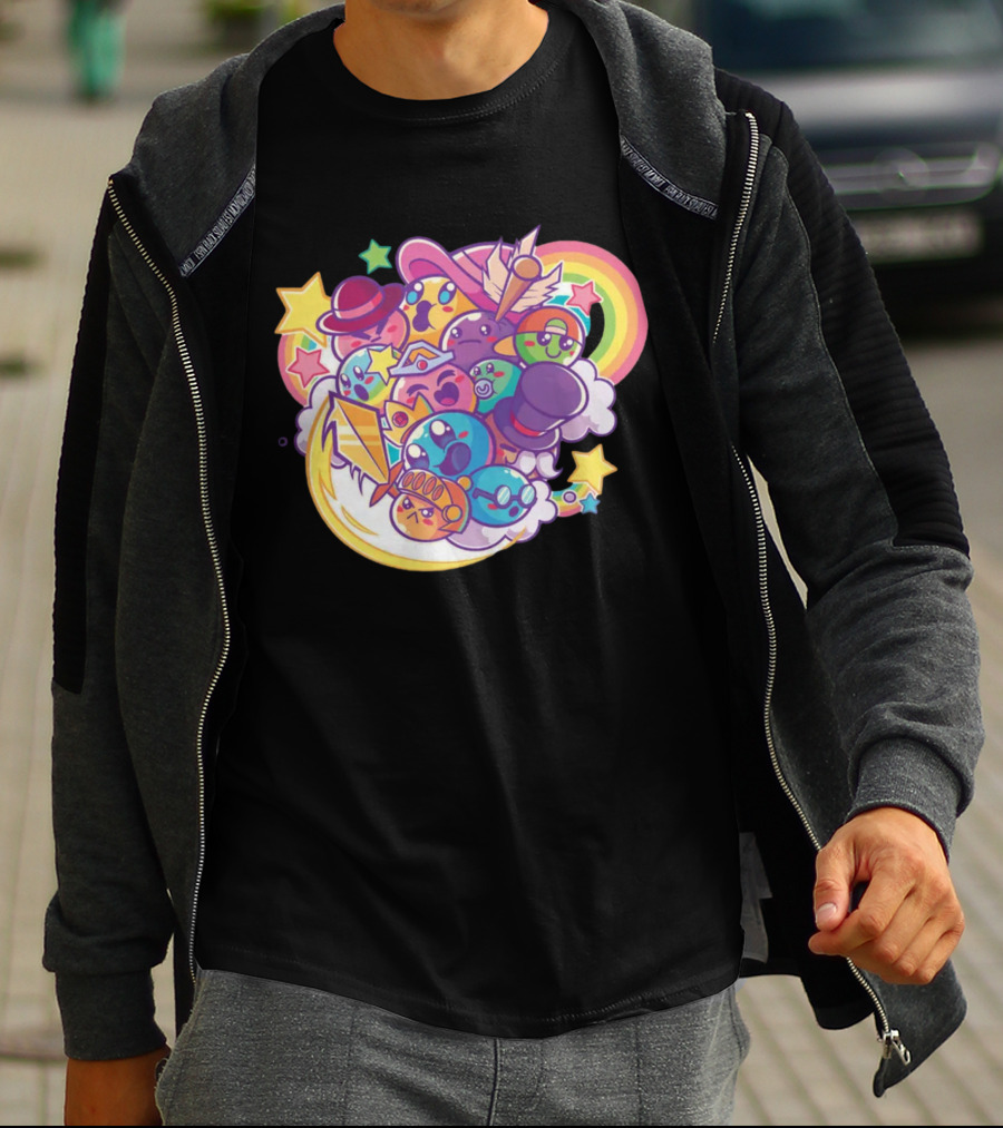 Terraria Merch Town Slime Rainbow Star Hat Collection T-Shirt