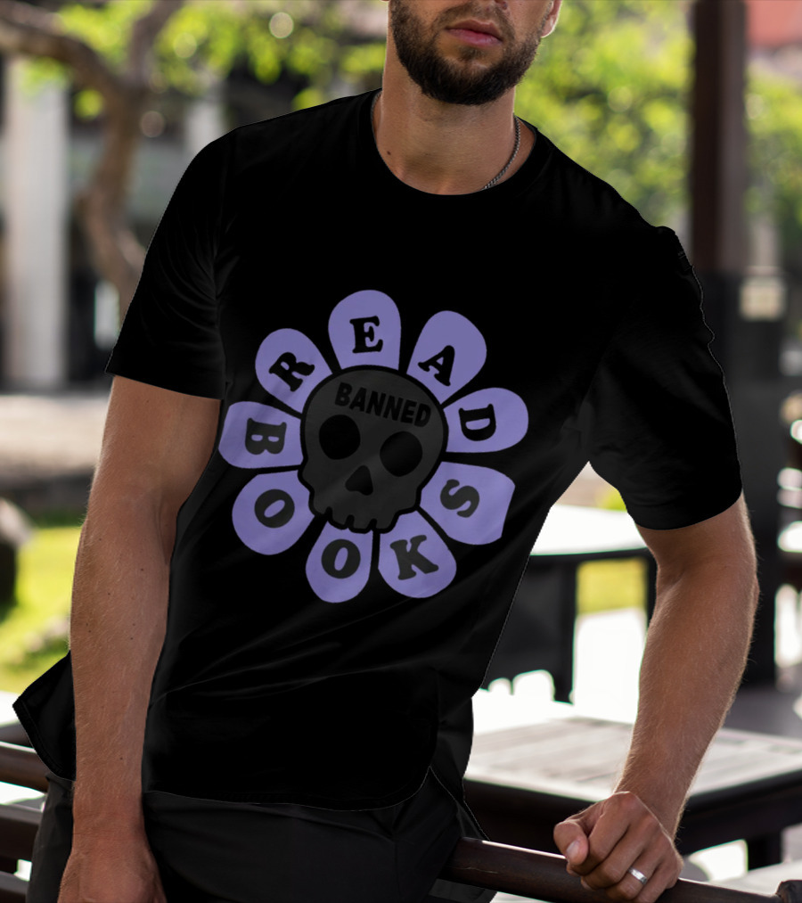 Read Banned Books Skull And Petals By Brit Sigh T-Shirt