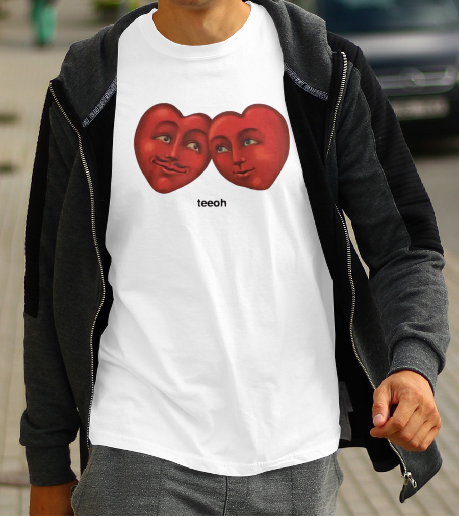Tixxo Shop Tixxo Lovers Teeoh Heart Faces T-Shirt