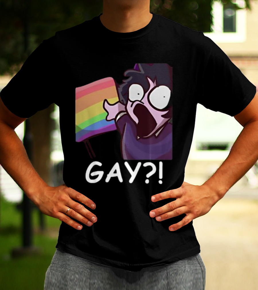 Jellybean Gay? Rainbow Flag Shocked Reaction T-Shirt