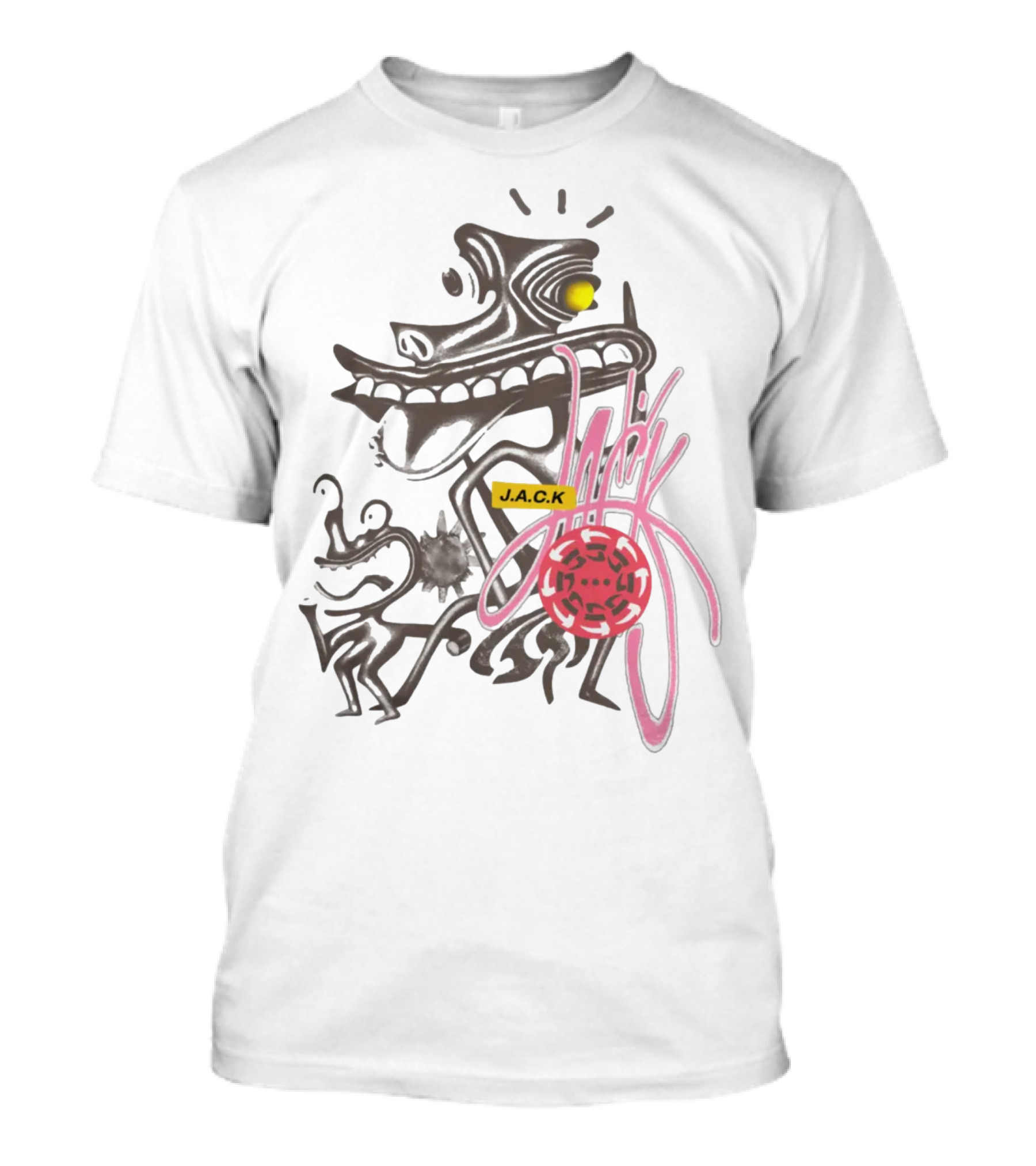 J.A.C.K. Artifacts Travis Scott Merch With Neon Cartoon T-Shirt