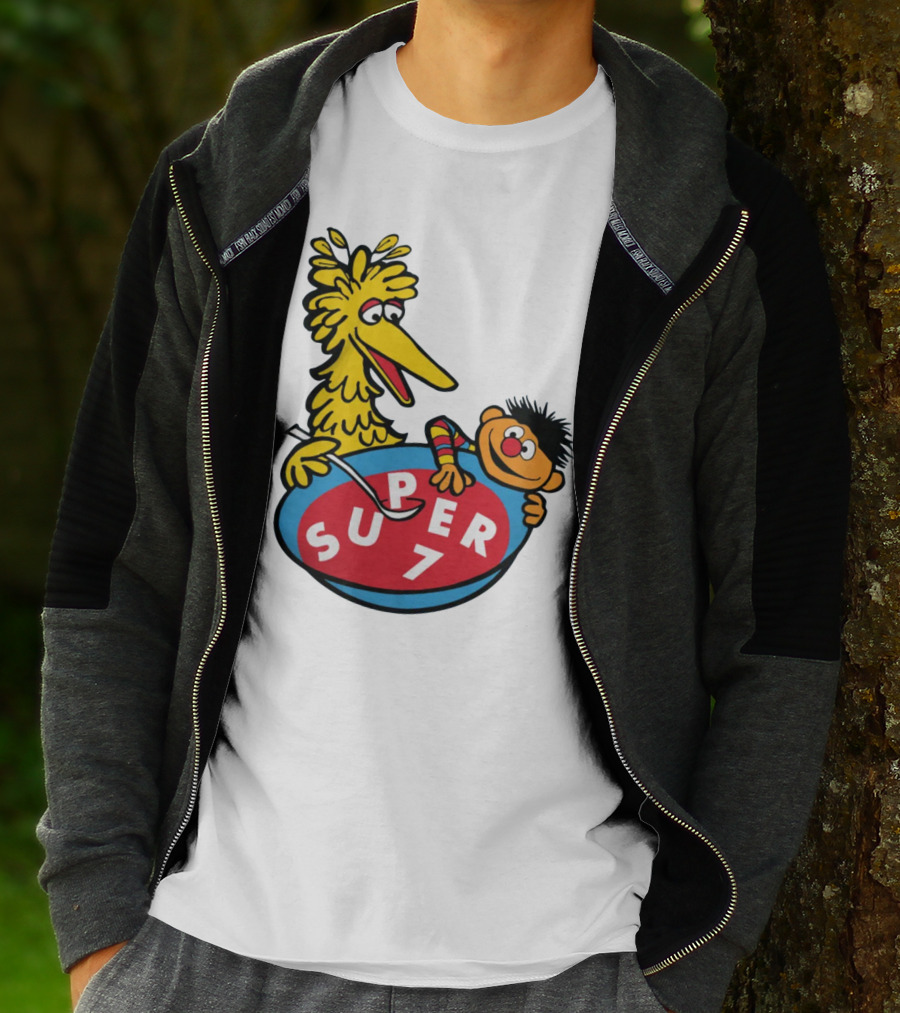 Big Bird And Ernie Super 7 Alphabet Soup T-Shirt