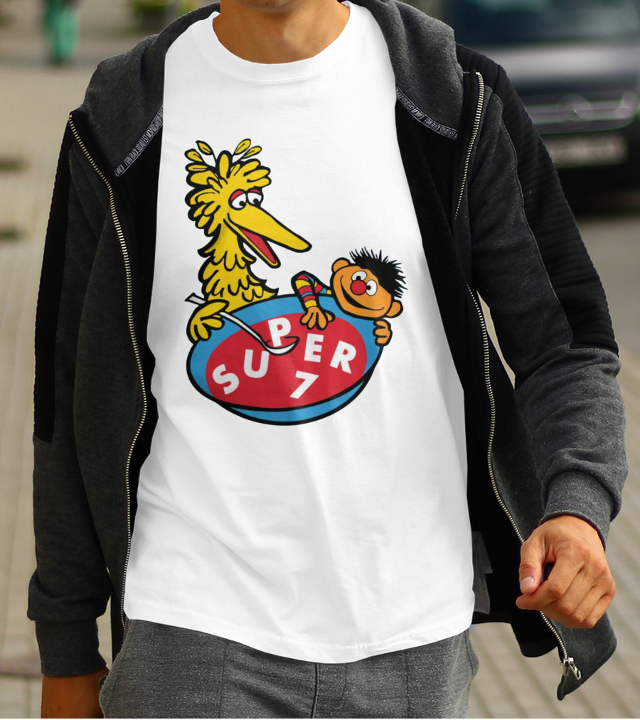 Big Bird And Ernie Super 7 Alphabet Soup T-Shirt