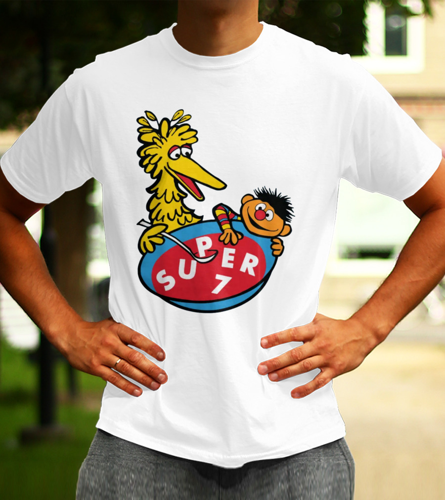 Big Bird And Ernie Super 7 Alphabet Soup T-Shirt
