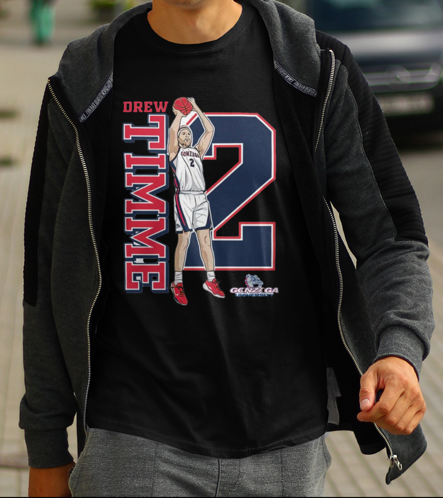 Drew Timme Gonzaga Basketball Number 2 Player Gonzaga University T-Shirt