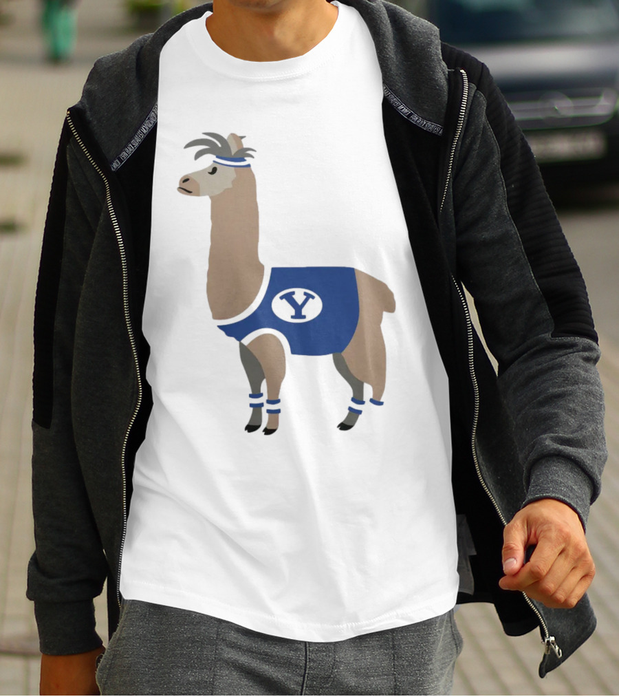 Oval Y Llama BYU Brigham Supply Company Sports T-Shirt