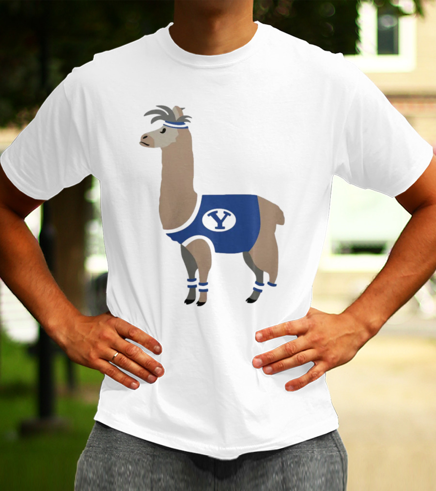 Oval Y Llama BYU Brigham Supply Company Sports T-Shirt