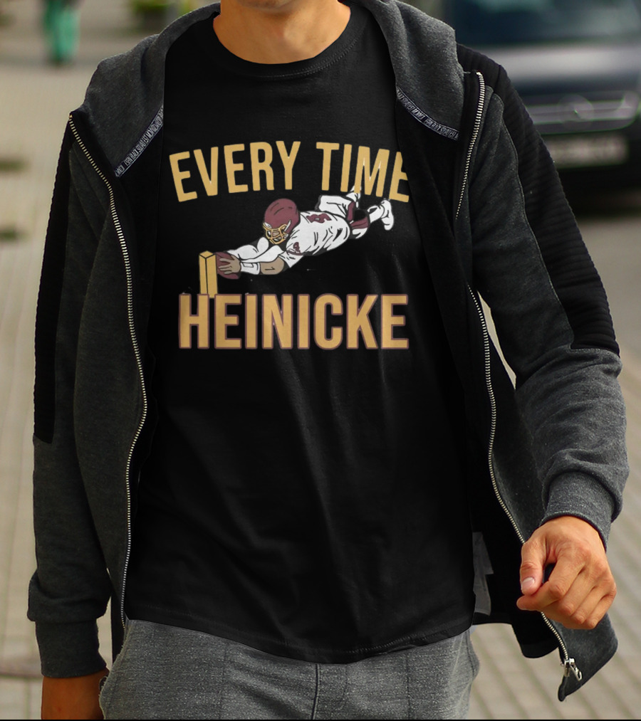 Every Time Heinicke Football Dive Determination T-Shirt