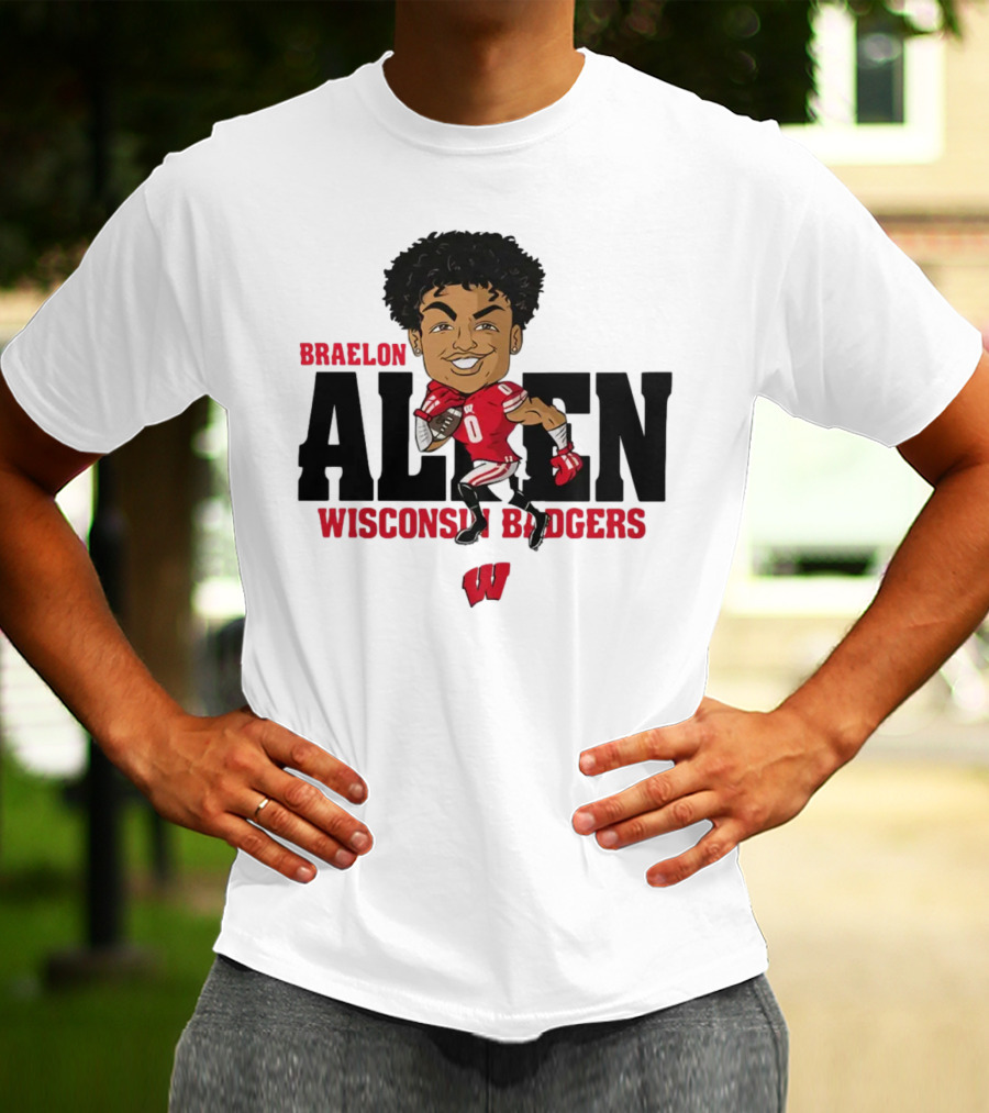 Braelon Allen Wisconsin Badgers Red Uniform T-Shirt