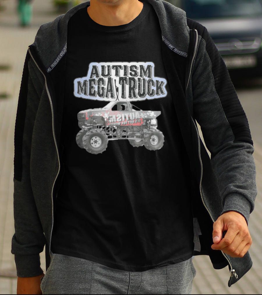 AUTISM MEGA TRUCK MONSTER TRUCK AUTISM AWARENESS T-Shirt