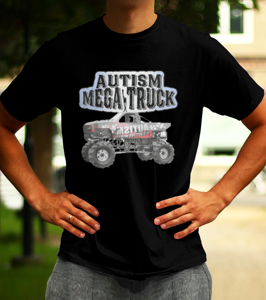 AUTISM MEGA TRUCK MONSTER TRUCK AUTISM AWARENESS T-Shirt