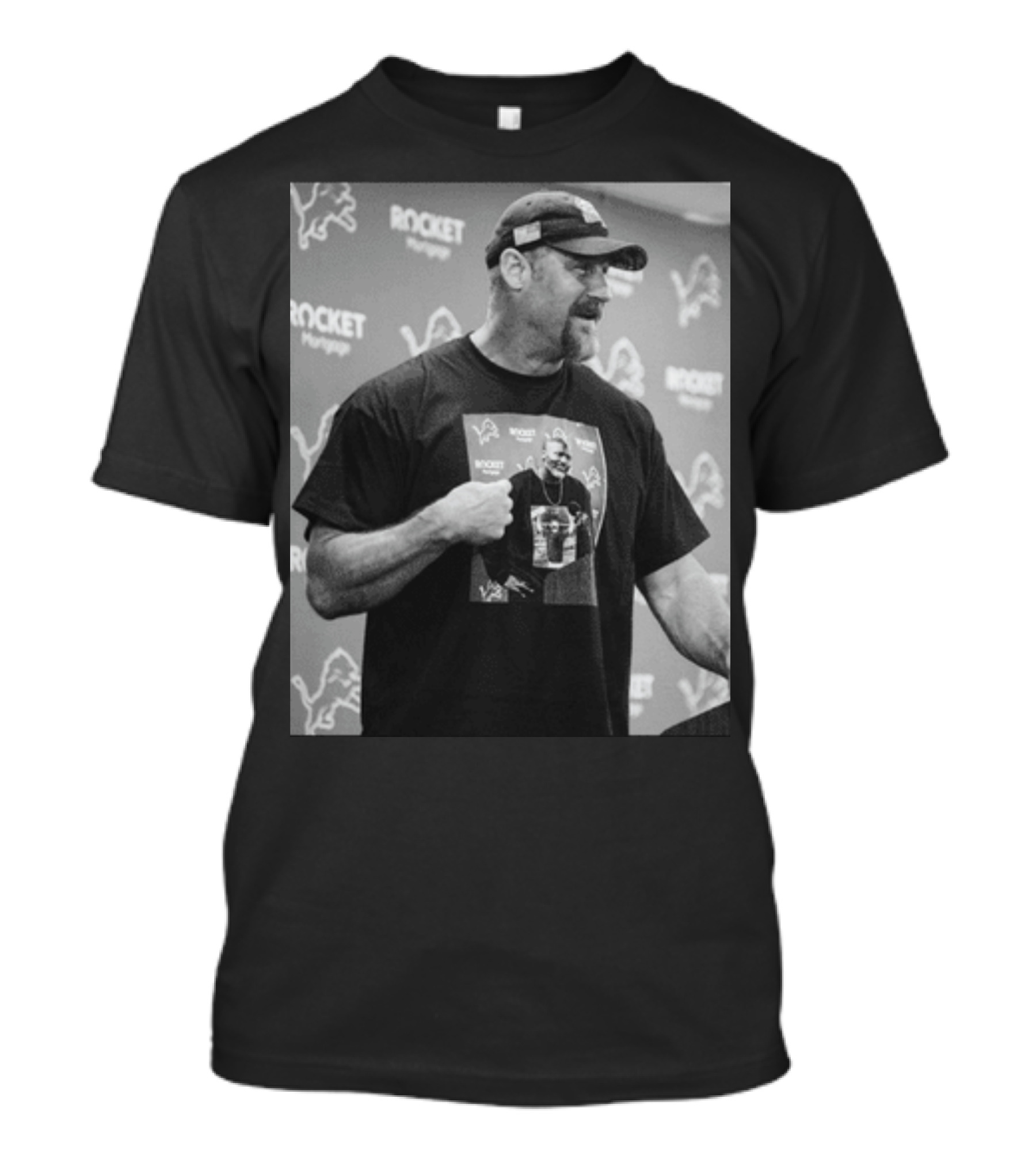 Rocket Mortgage Lions Press Conference Holmes Pulling Hilarious T-Shirt