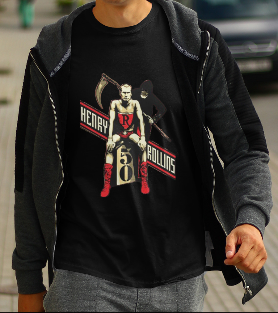 Henry Rollins Reaper 50 Red Boots T-Shirt