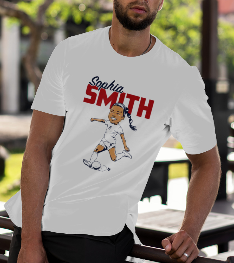 Sophia Smith Caricature USWNT Soccer Player Association T-Shirt