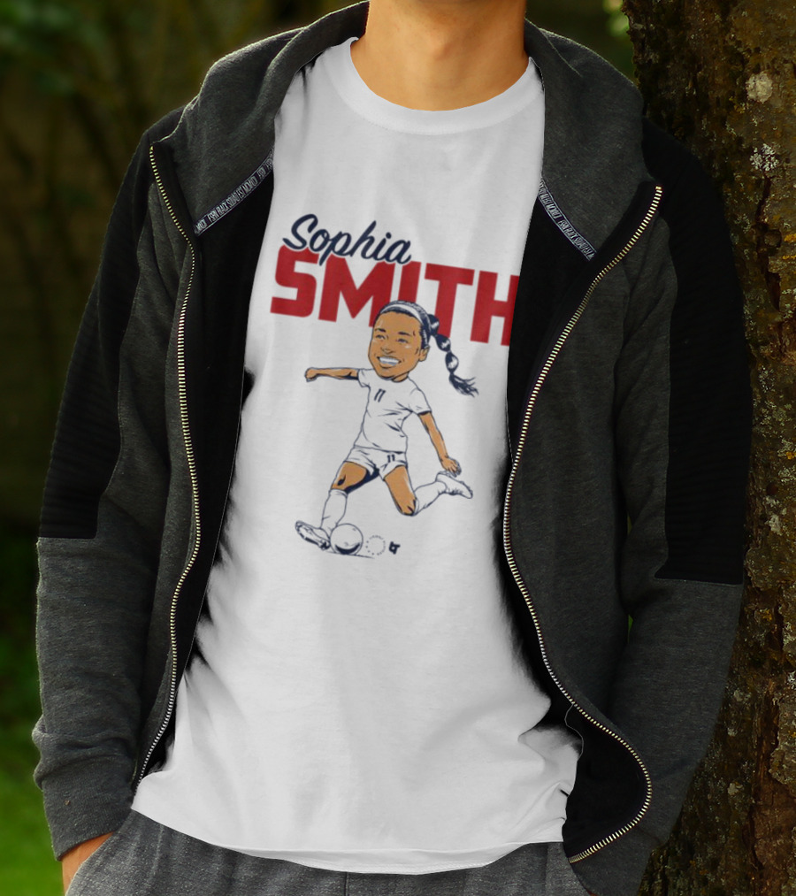 Sophia Smith Caricature USWNT Soccer Player Association T-Shirt