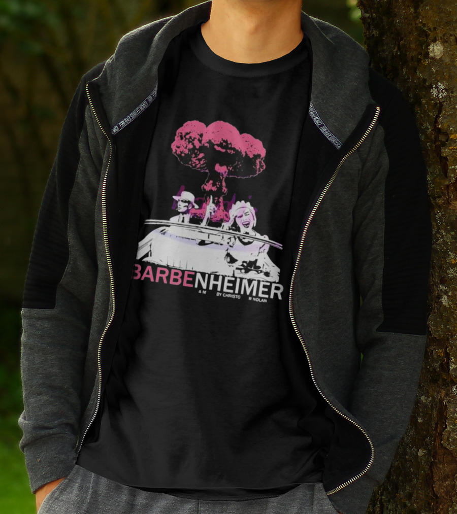 Vintage Barbenheimer A Movie By Christopher Nolan Comeon Baby Let’s Go Party T-Shirt