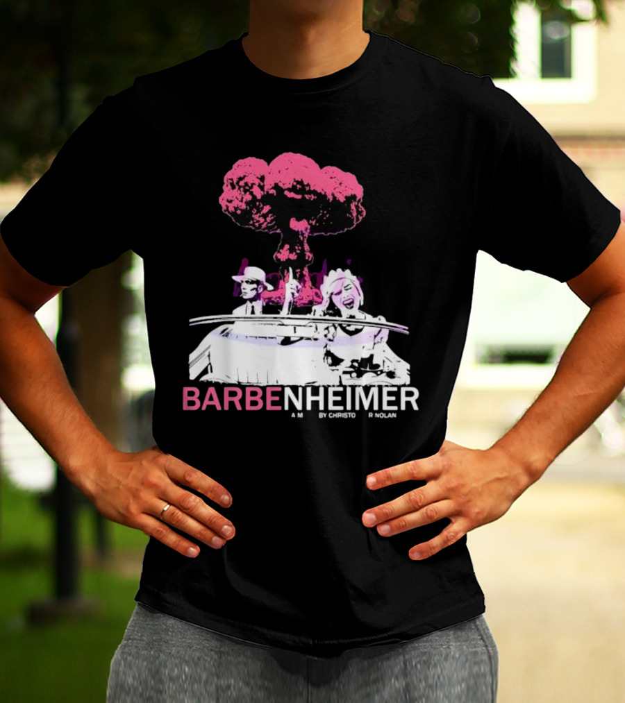 Vintage Barbenheimer A Movie By Christopher Nolan Comeon Baby Let’s Go Party T-Shirt