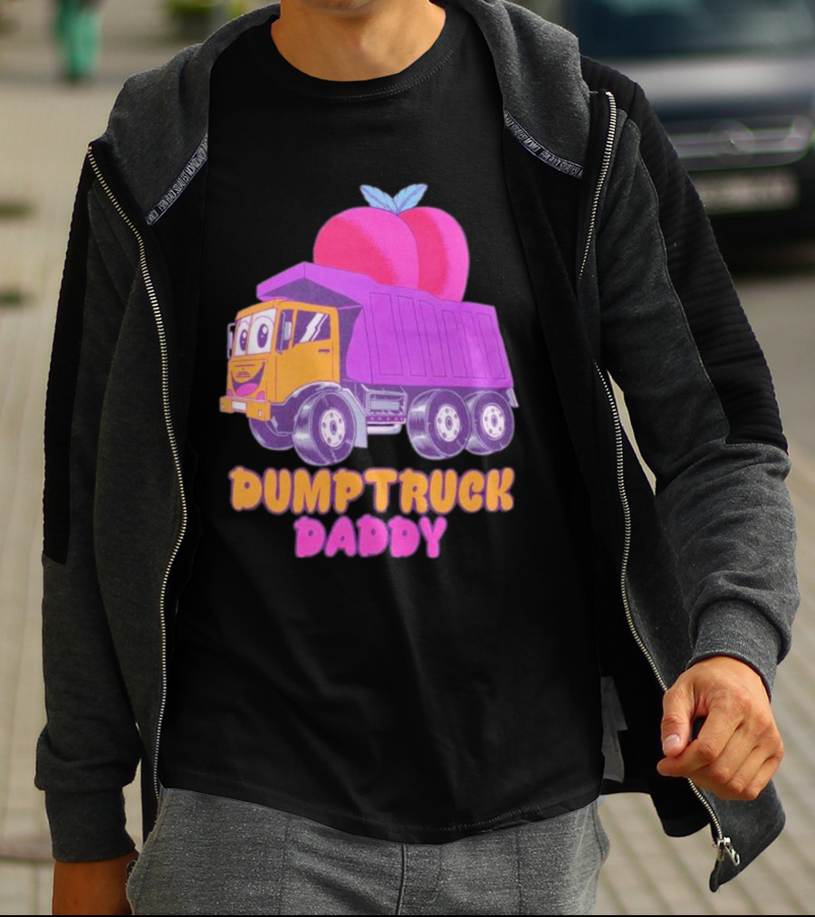 DUMPTRUCK DADDY PEACHES TRUCK WITH COLORFUL FRUITY T-Shirt