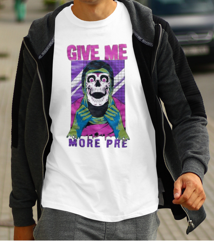 GIVE ME MORE PRE Skull Mask Urban T-Shirt