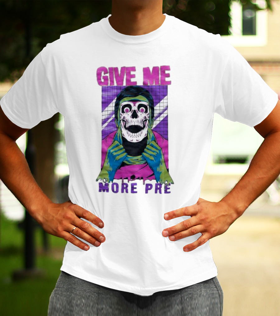 GIVE ME MORE PRE Skull Mask Urban T-Shirt