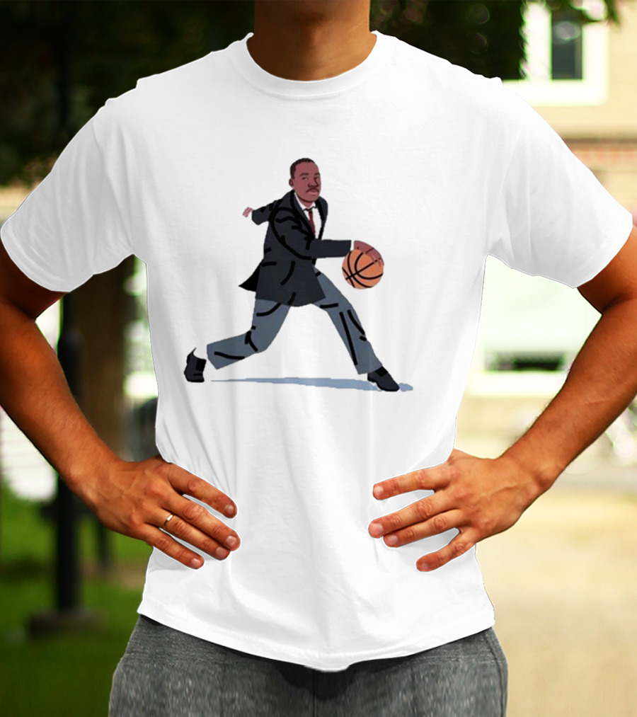 Balling Martin Dribbling In Suit With Basketball T-Shirt