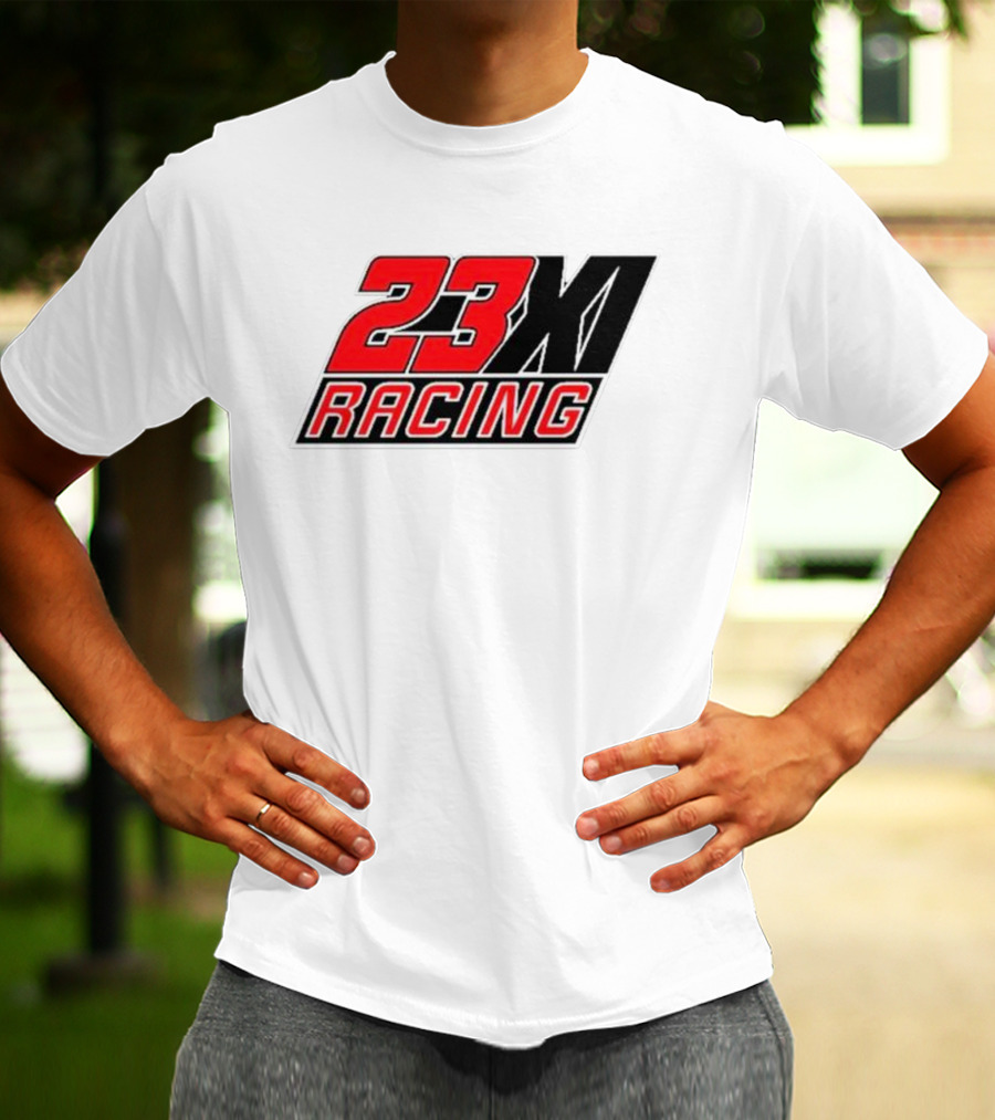 23XI Racing Checkered Flag Heather Charcoal 1-Spot T-Shirt