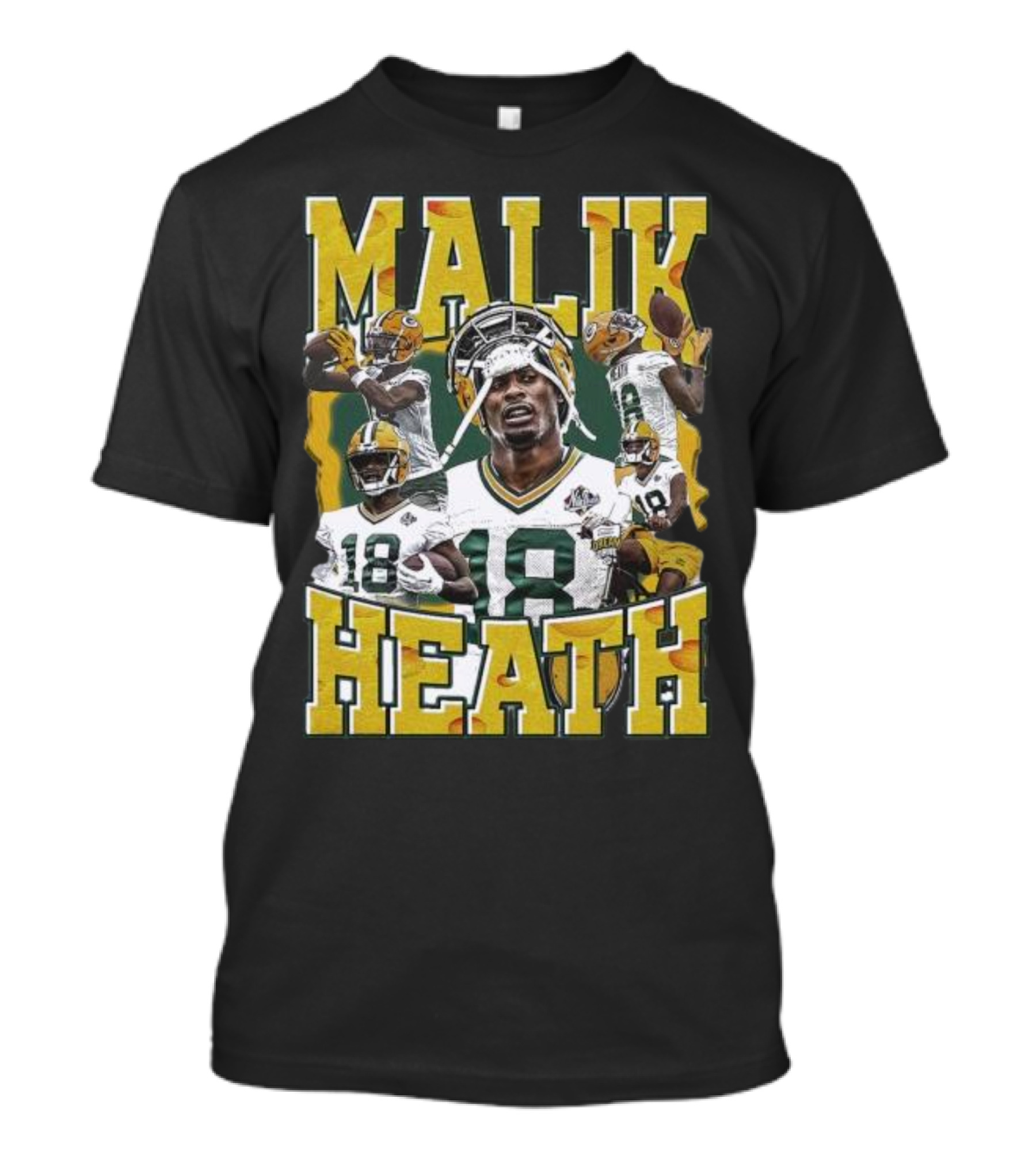 Malik Heath Green Bay Packers Football Player Collage T-Shirt