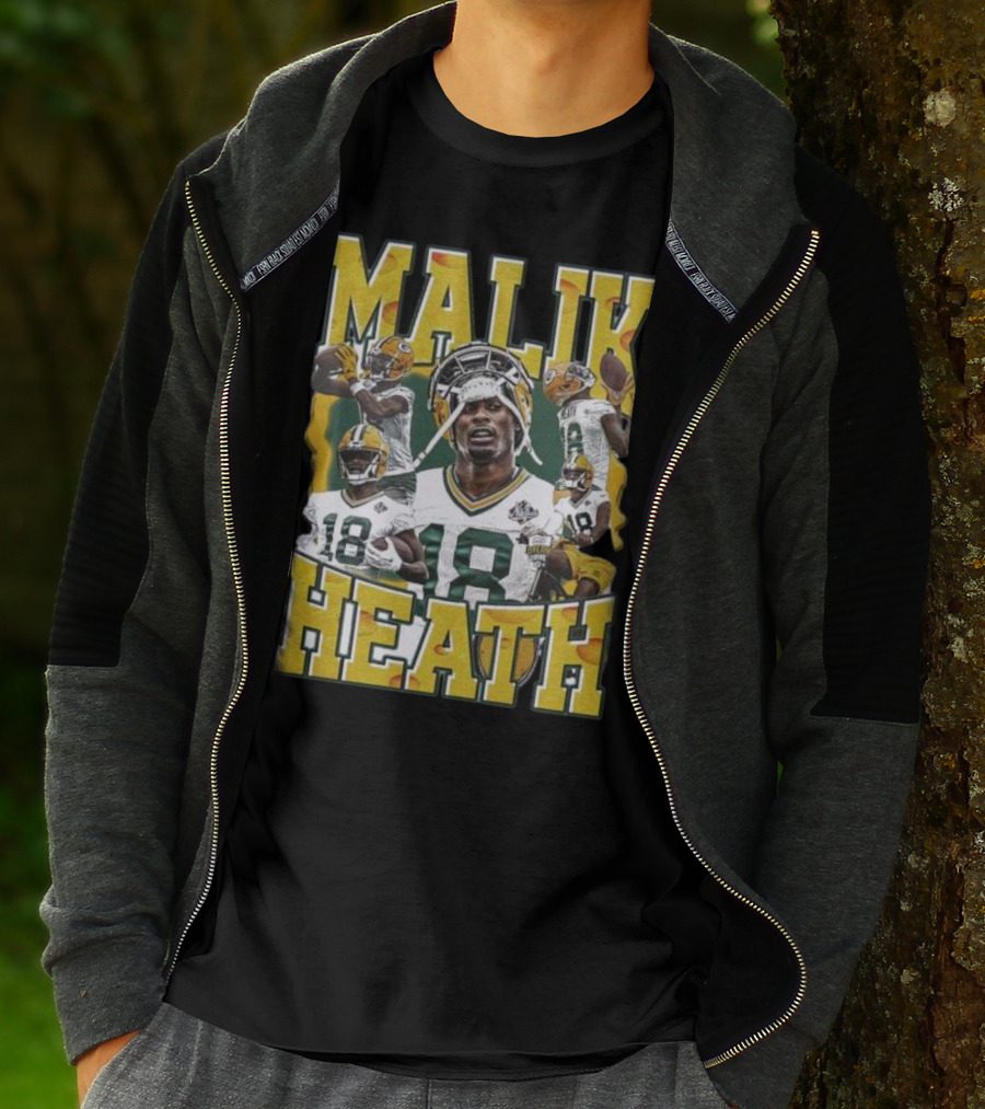 Malik Heath Green Bay Packers Football Player Collage T-Shirt