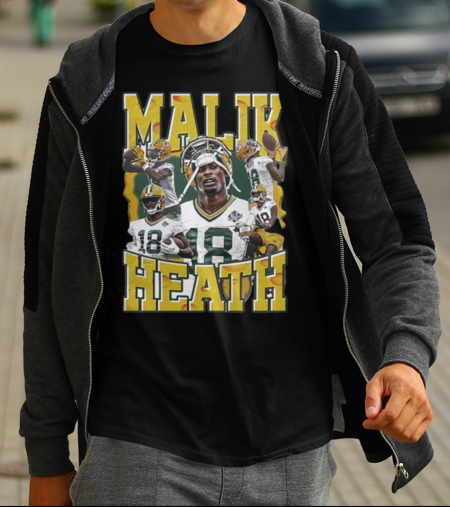 Malik Heath Green Bay Packers Football Player Collage T-Shirt