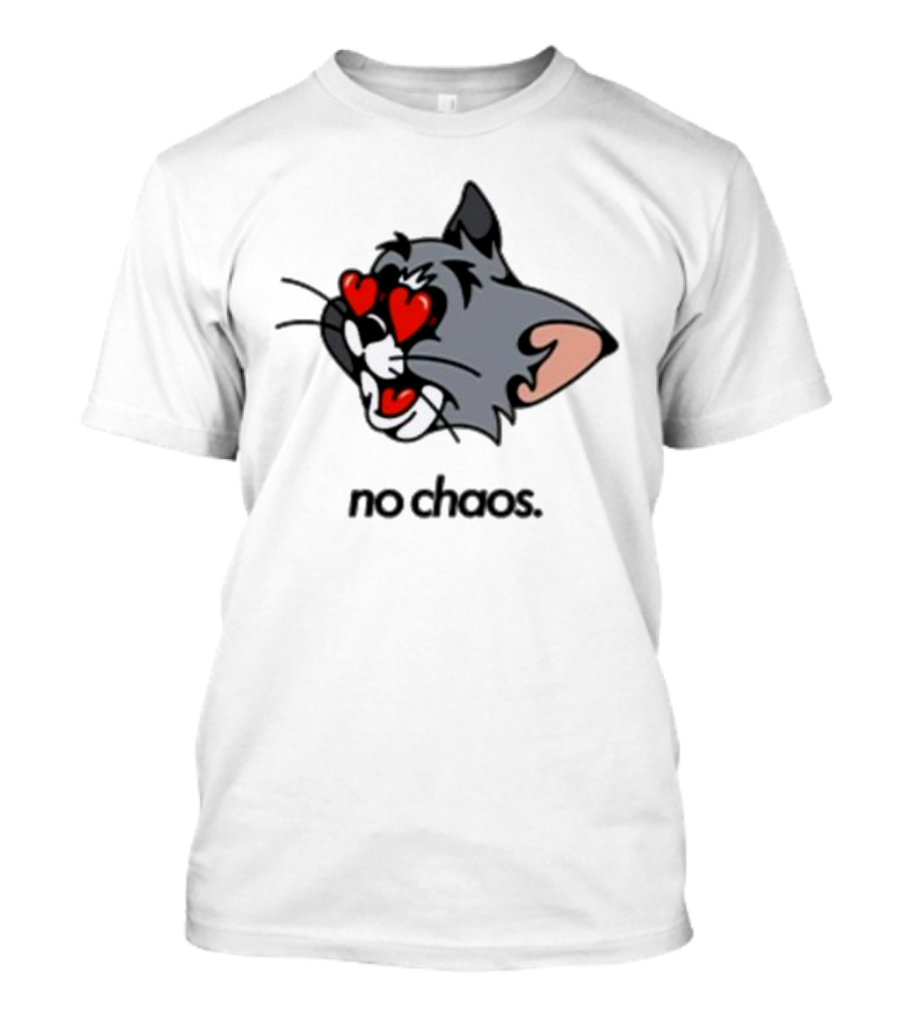 No Chaos Jerry Heart Eyes Cartoon Character T-Shirt