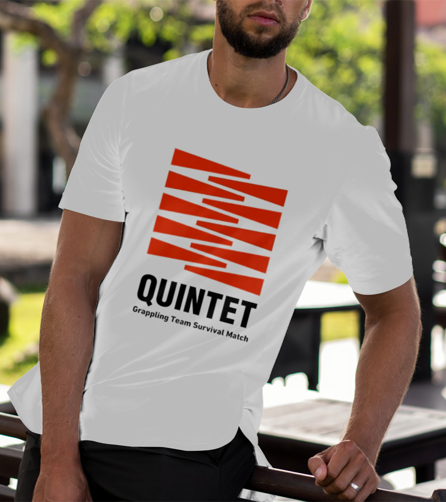 Quintet Grappling Team Survival Match Red Stripe T-Shirt