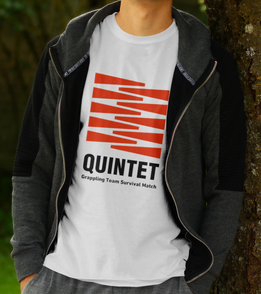 Quintet Grappling Team Survival Match Red Stripe T-Shirt
