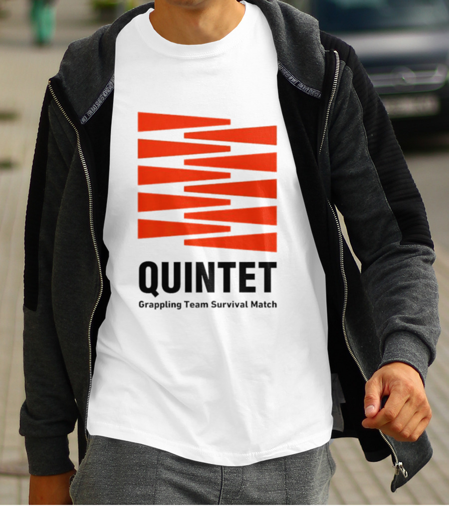 Quintet Grappling Team Survival Match Red Stripe T-Shirt