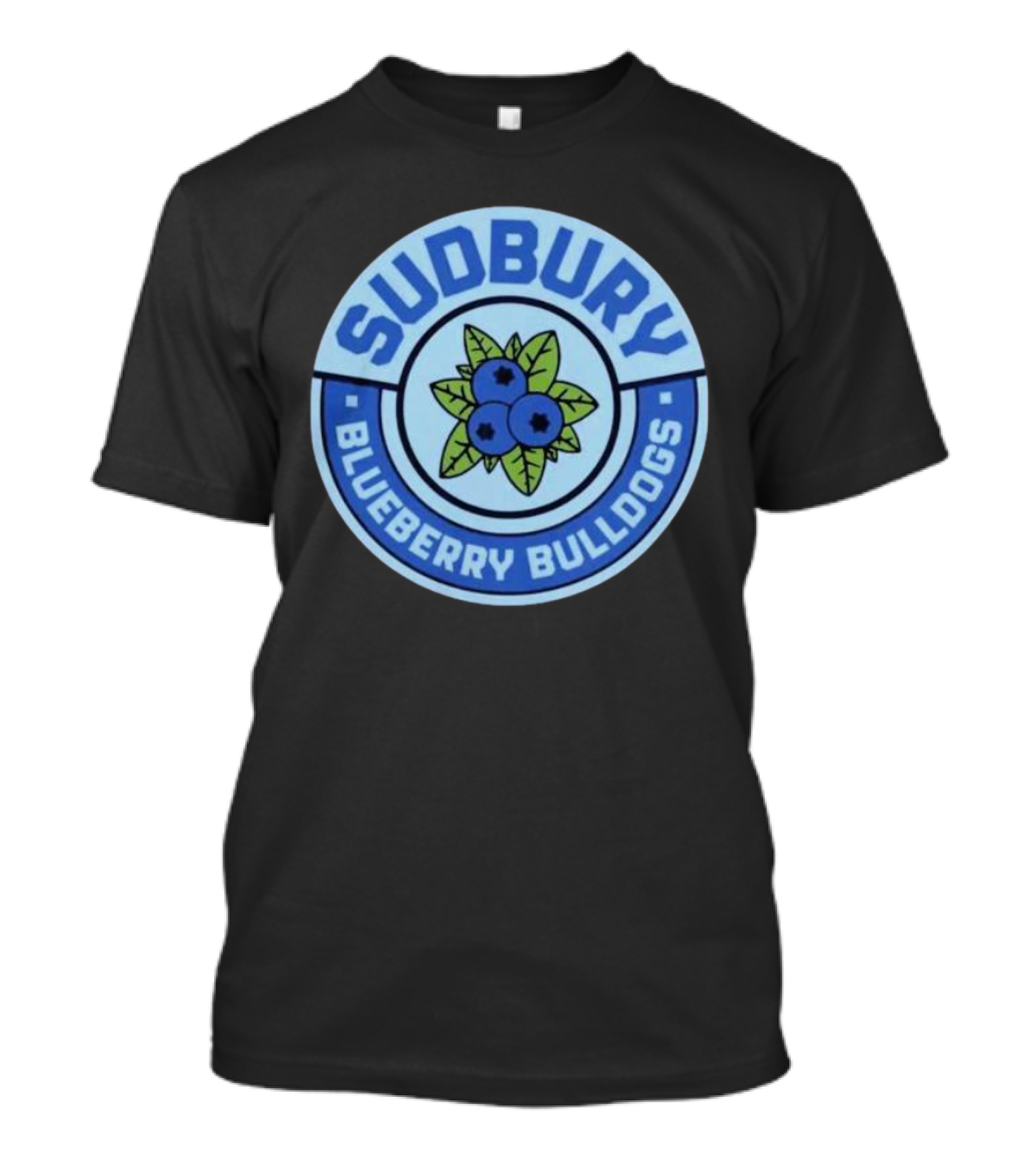 Sudbury Blueberry Bulldogs Logo Circle With Leaf And Fruit T-Shirt