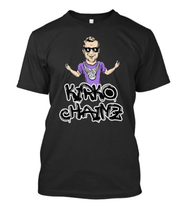 Kirko Chainz Cartoon With Purple Shirt And Sunglasses T-Shirt