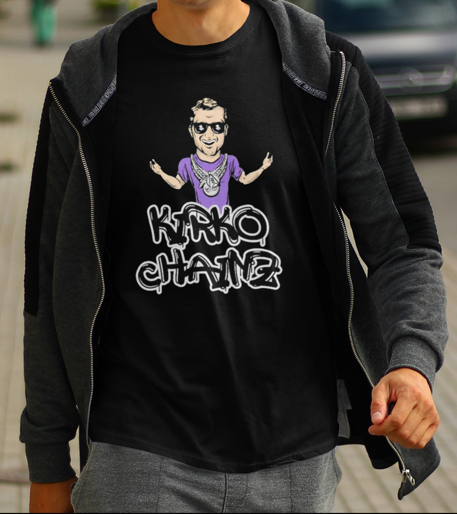 Kirko Chainz Cartoon With Purple Shirt And Sunglasses T-Shirt
