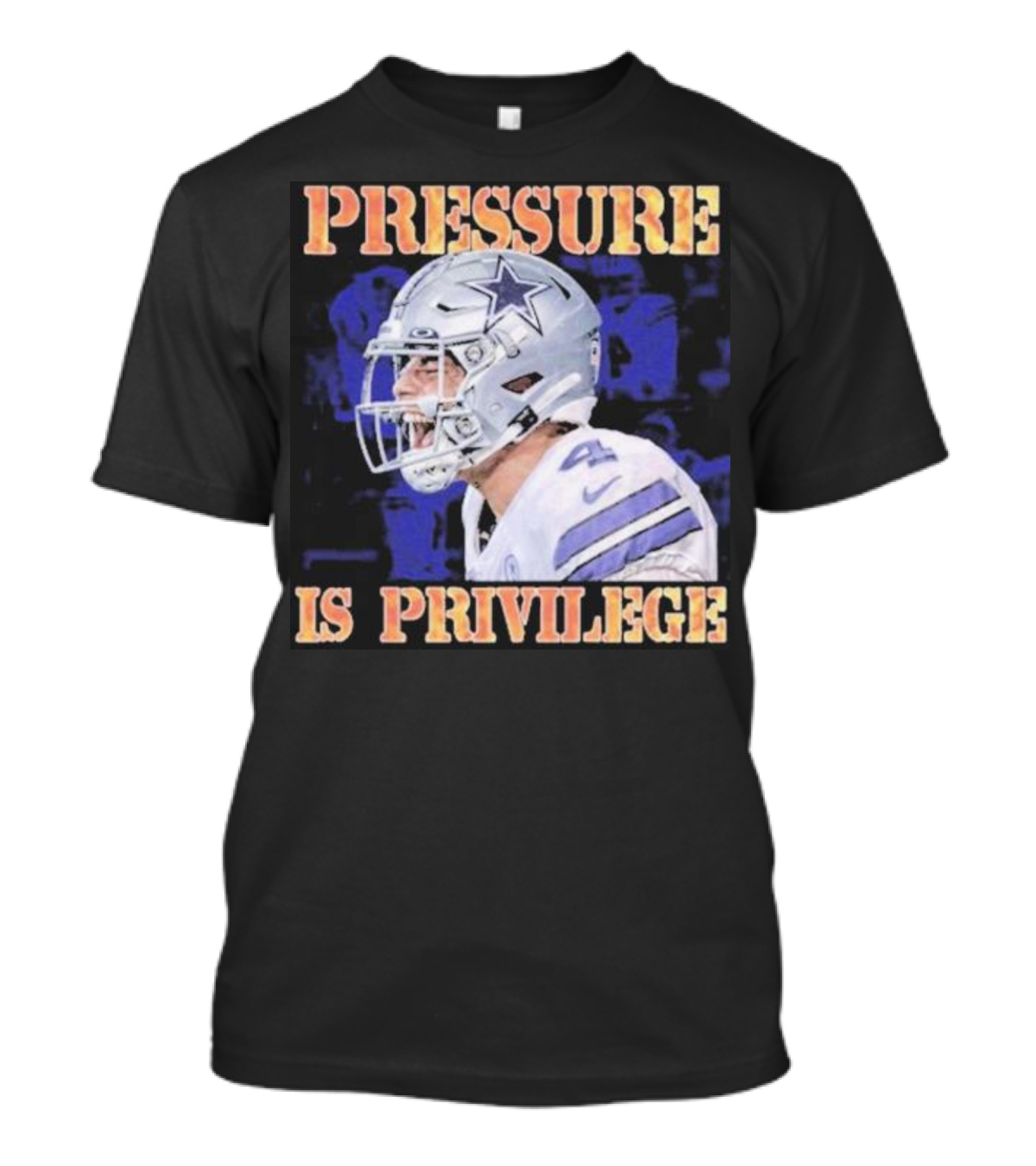 Dallas Cowboys Pressure Is Privilege Dak's Back T-Shirt