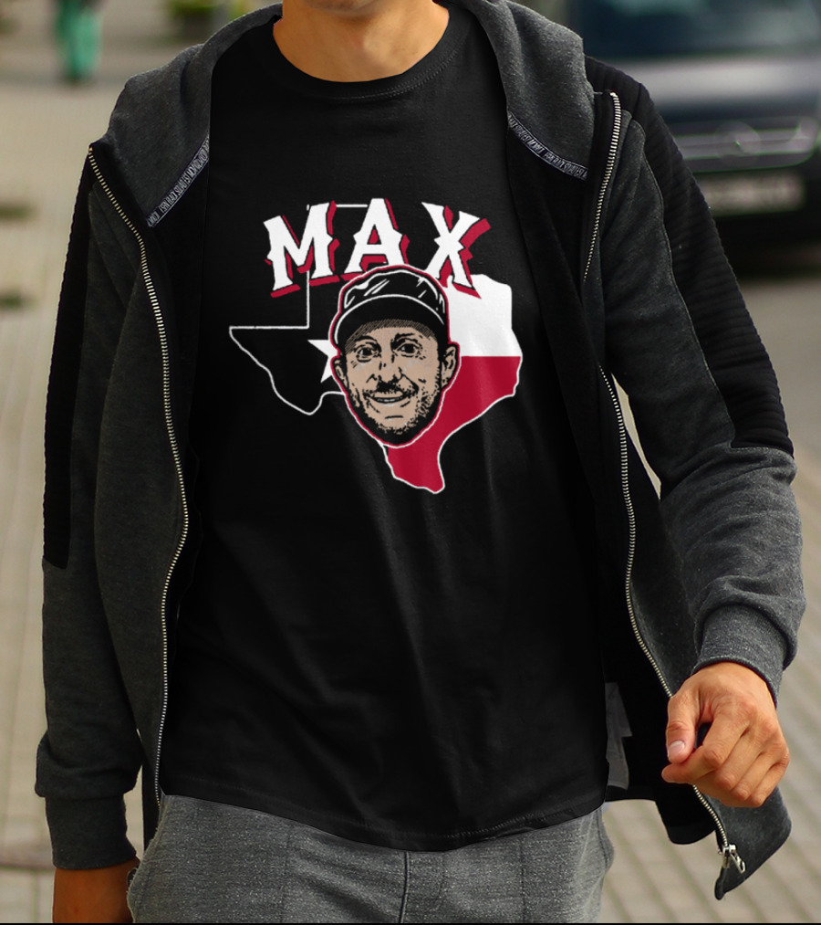 MAX Scherzer Texas Map Face T-Shirt