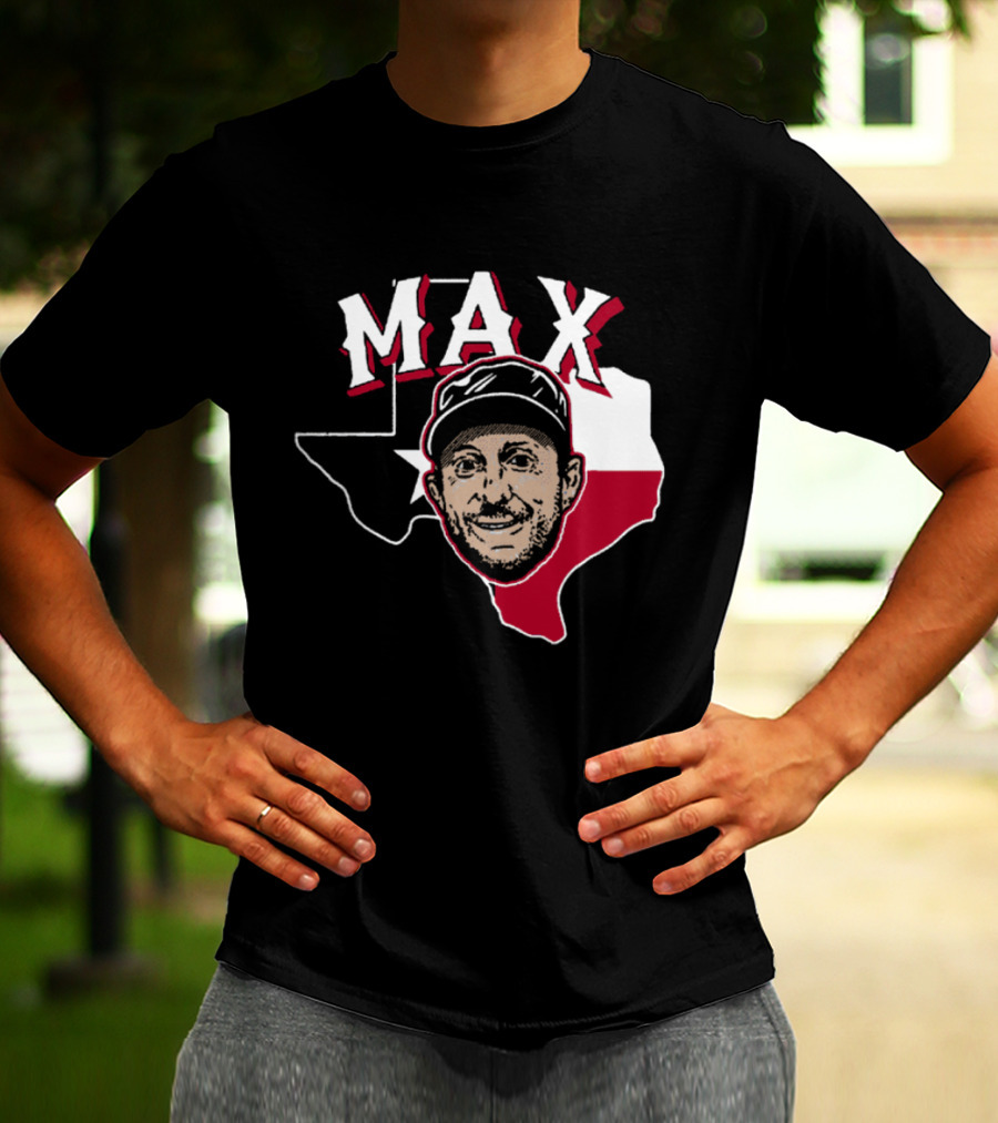 MAX Scherzer Texas Map Face T-Shirt