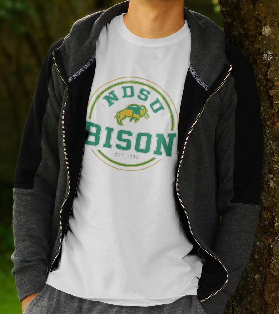 North Dakota State Bison NDSU Est. 1890 Henley By Colosseum T-Shirt