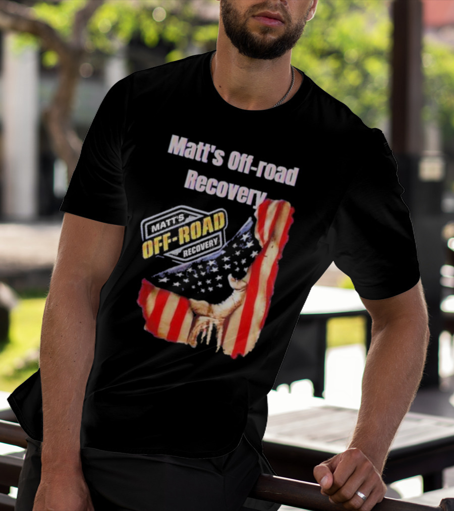 Matt's Off-Road Recovery American Flag Deer T-Shirt