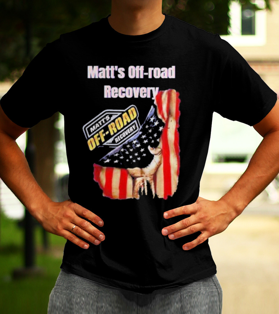 Matt's Off-Road Recovery American Flag Deer T-Shirt