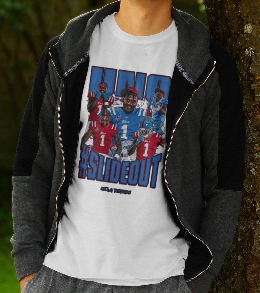 UNO Williams #Slideout Football Tribute In Red And Blue T-Shirt