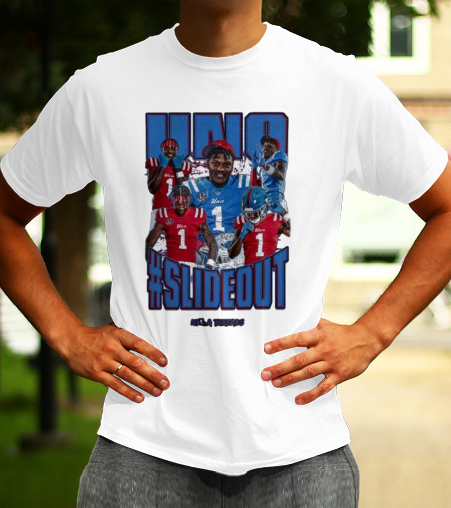 UNO Williams #Slideout Football Tribute In Red And Blue T-Shirt