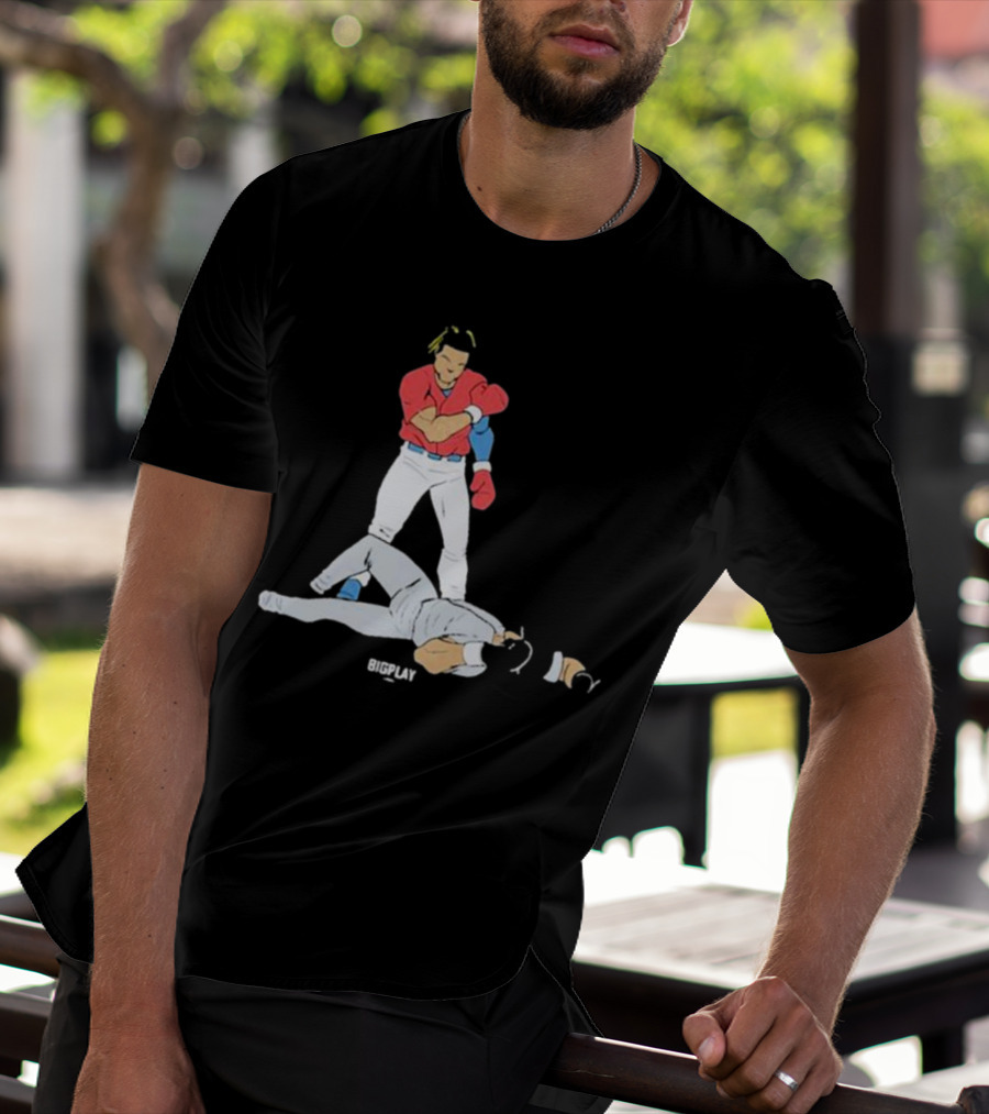 Bigplay Down Goes KO Boxer Knockout Moment T-Shirt