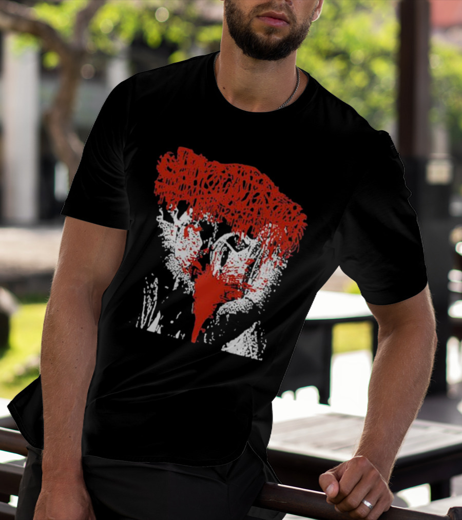 Sanguisugabogg Red And White Horror Mask T-Shirt