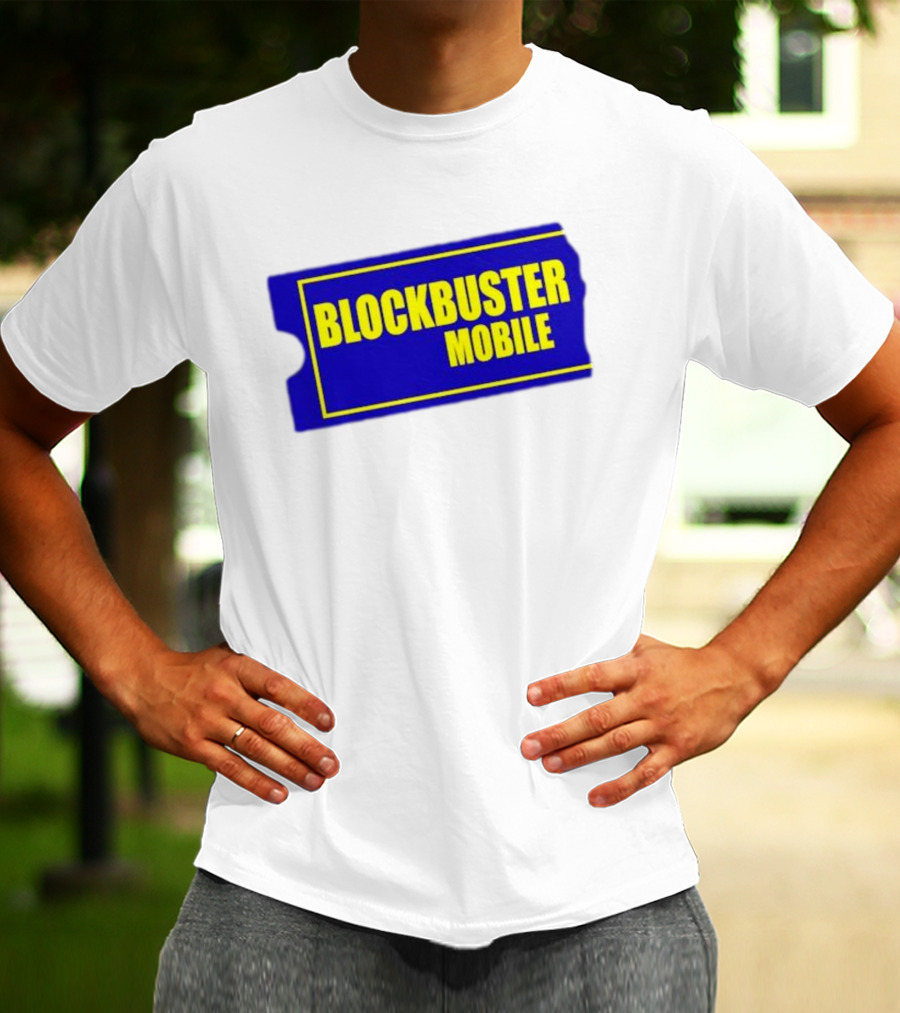 BLOCKBUSTER MOBILE Blue Ticket Nostalgia T-Shirt