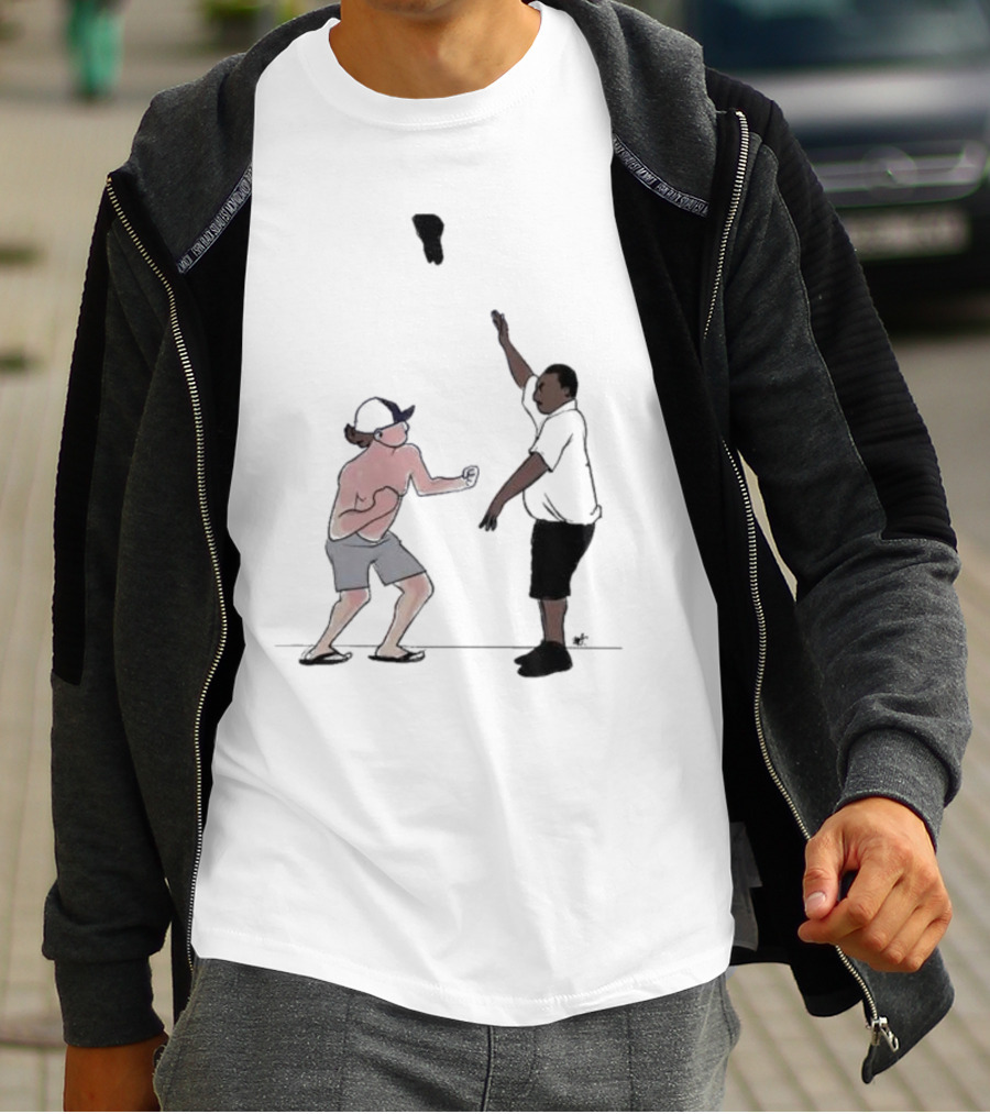 Brawl At Montgomery Alabama Riverfront Dock Caught T-Shirt With Fight Sketch At T-Shirt